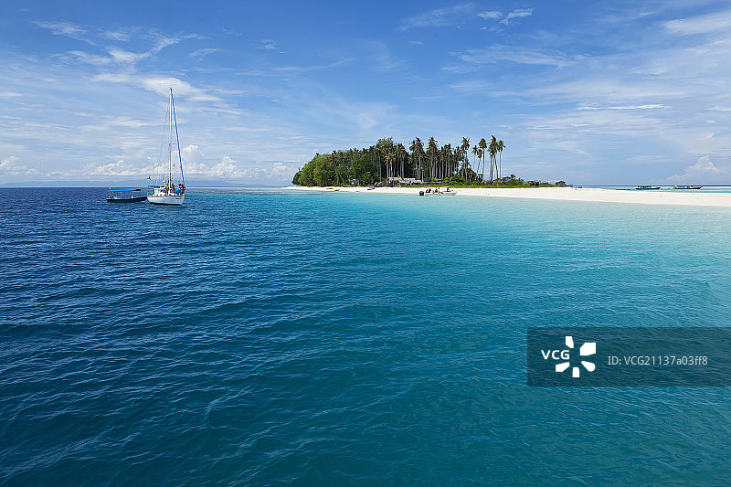 马来西亚自然风光仙本那海滩图片素材