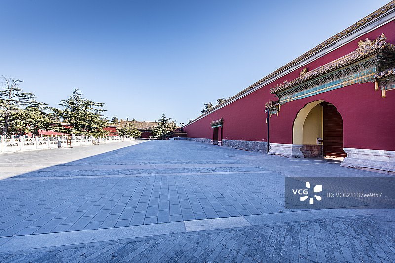 北京故宫太庙红墙图片素材