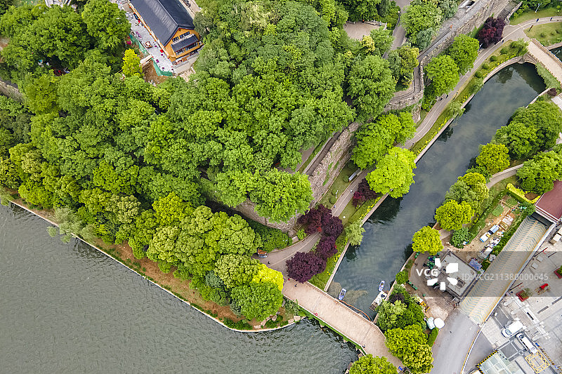 航拍南京城之角图片素材