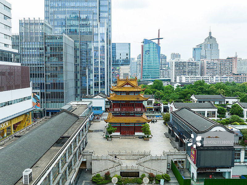 江苏省无锡市崇安寺城市建筑风光图片素材