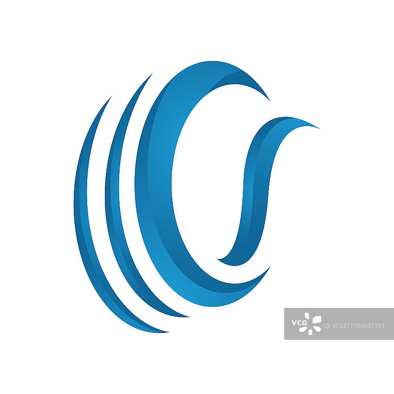 海浪Logo设计模板图片素材