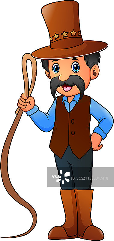 卡通马戏团驯兽师图片素材