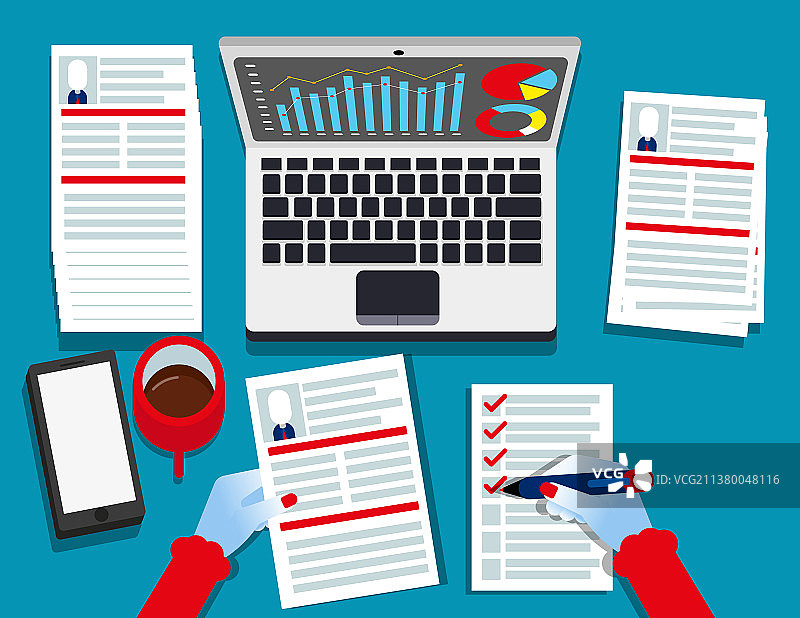 人力资源经理筛选候选人图片素材