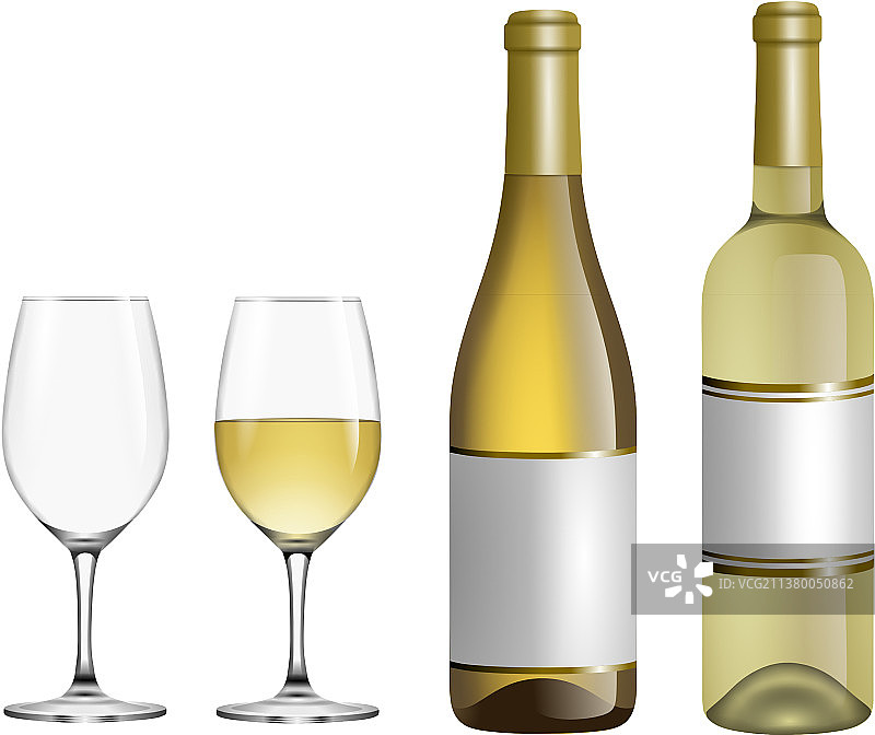 白色酒杯和瓶子图片素材