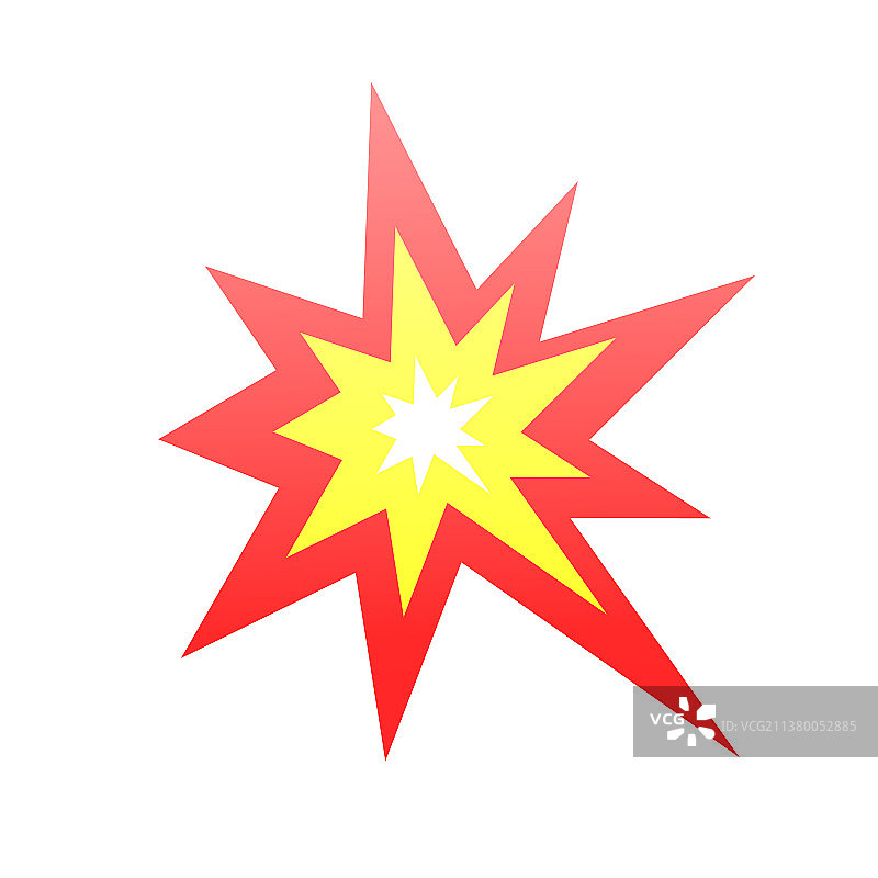 碰撞符号：橙色角状爆裂图片素材