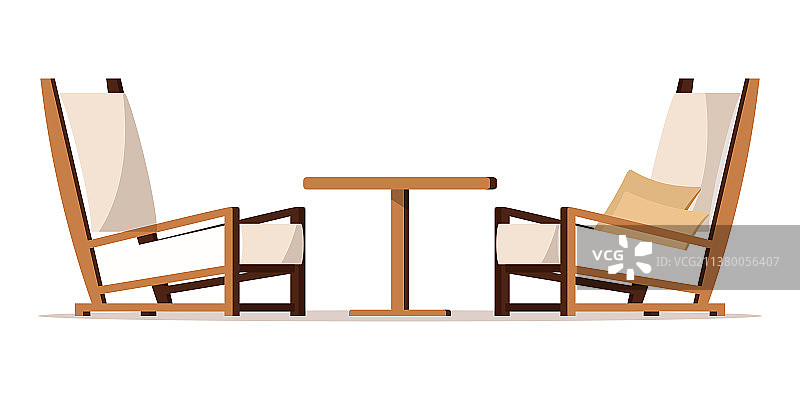 卡通风格扁平化门廊区域图片素材