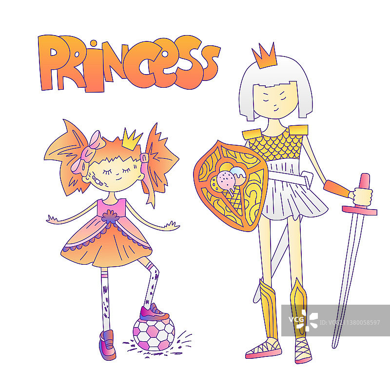 可爱的卡通坏女孩图片素材