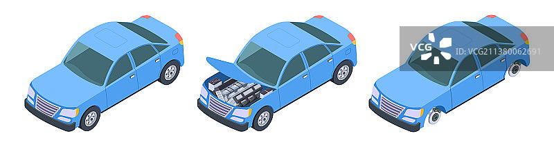 2.5D汽车维修图片素材