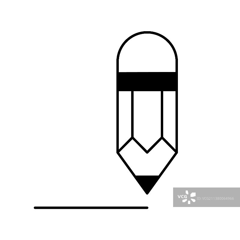 部分铅笔和弹性线条图片素材