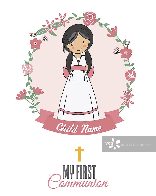 我的第一次圣餐邀请函图片素材