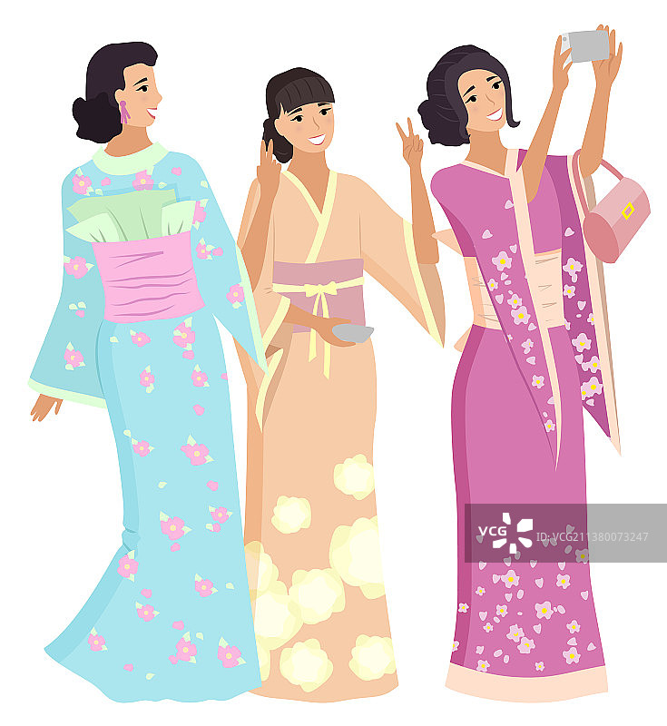 穿和服的艺伎摄影图片素材