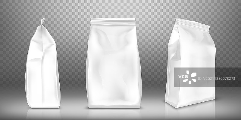 白色空白塑料或铝箔包装图片素材