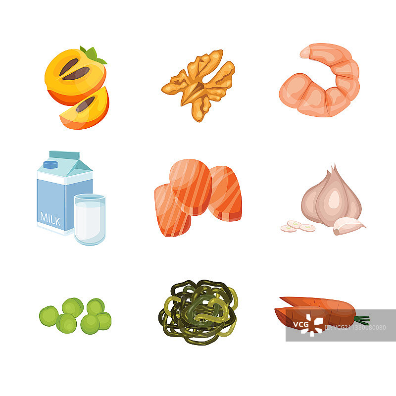 各种健康水果维生素和矿物质图片素材