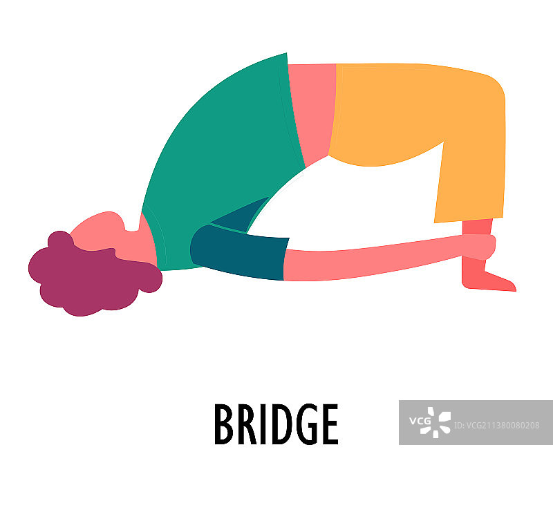 桥式瑜伽体式图片素材