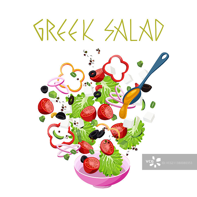 希腊沙拉食材图片素材