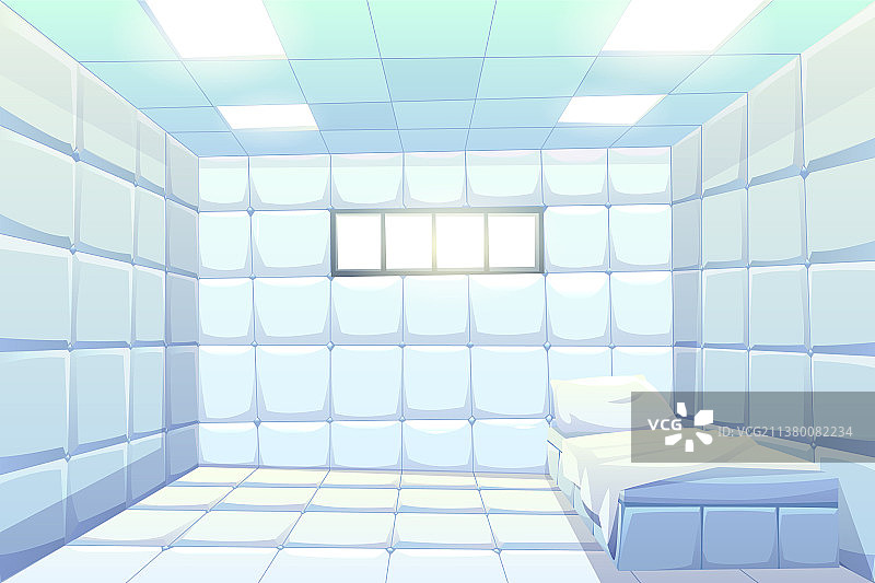 精神病院：为精神病患者准备的空旷内室图片素材