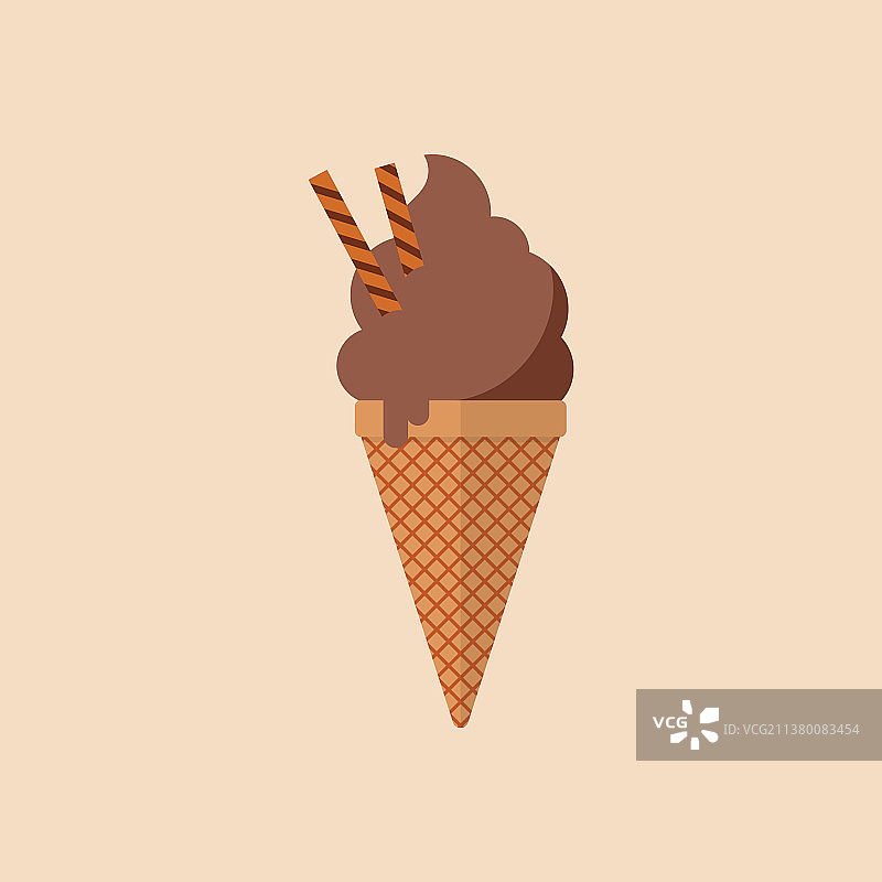 甜筒巧克力冰淇淋图片素材