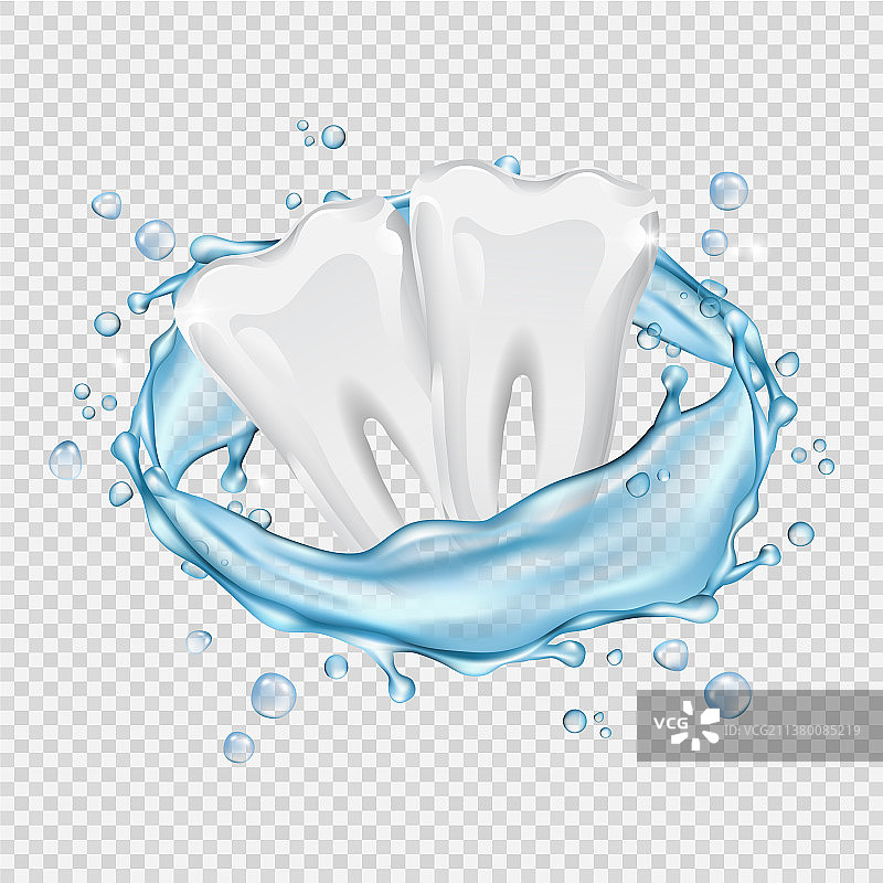 逼真洁白牙齿图片素材