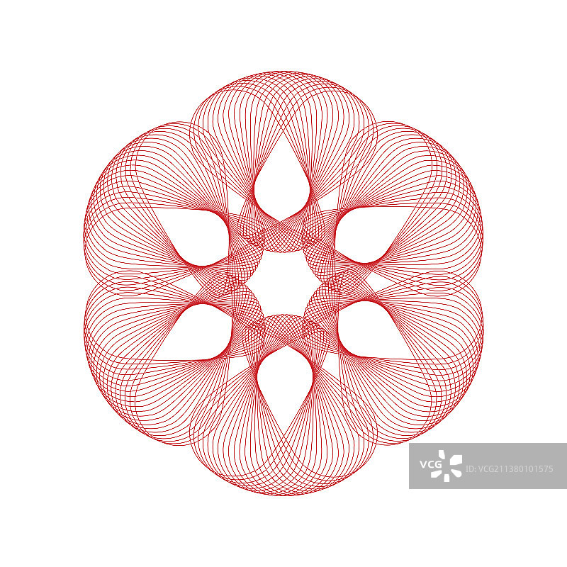 抽象几何花朵分形符号设计图片素材