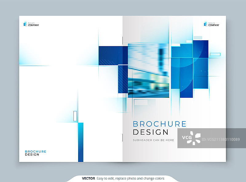 蓝色封面模板布局设计图片素材