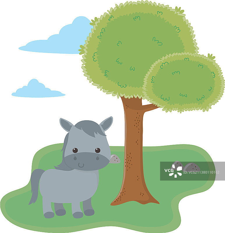 独立驴卡通设计图片素材