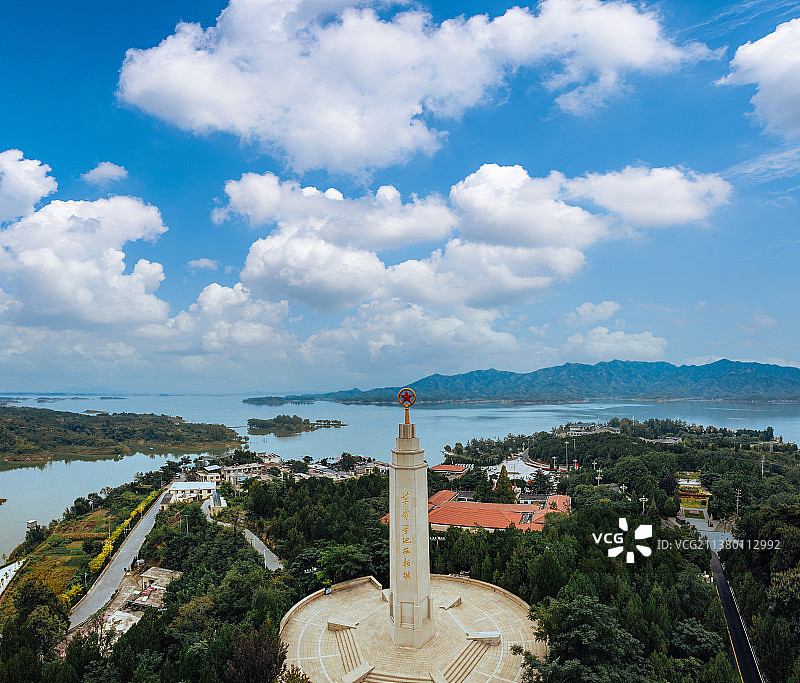 西柏坡 西柏坡纪念馆 平山县 迎宾路 纪念碑 岸南水库 革命老区图片素材