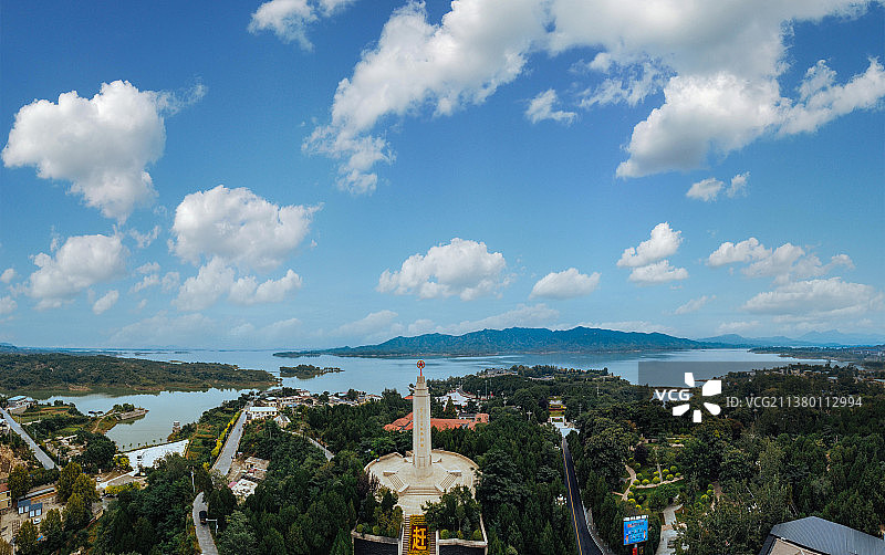 西柏坡 西柏坡纪念馆 平山县 迎宾路 纪念碑 岸南水库 革命老区图片素材