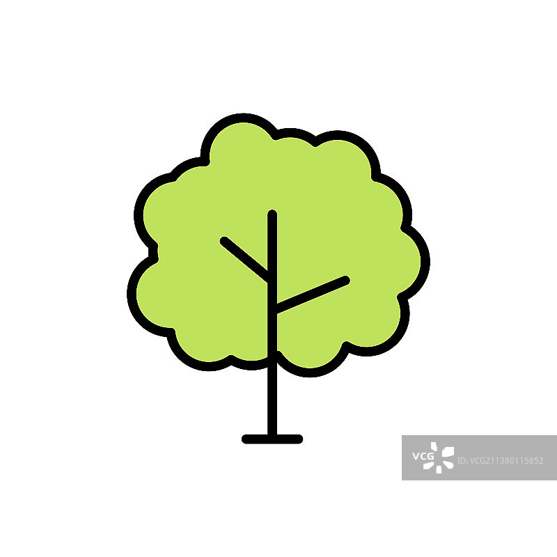 树图标绿色植物森林树木图片素材