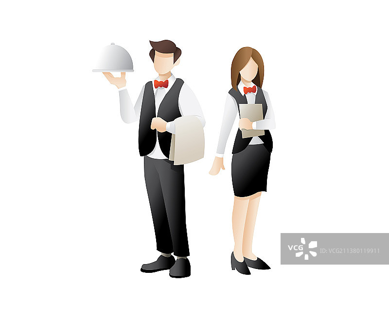 服务员角色设计图片素材