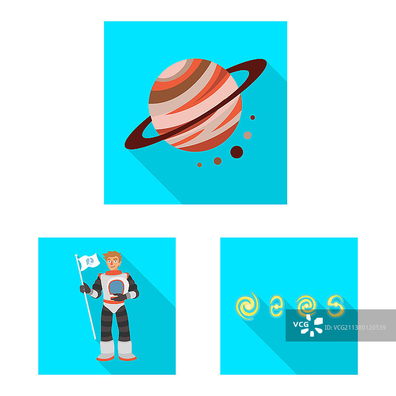 科学和宇宙符号组合图片素材