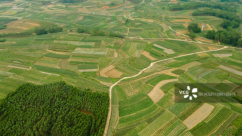 航拍南宁扬美古镇田园风光图片素材