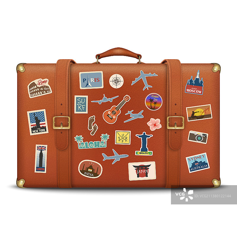 3D逼真复古棕色皮革线图片素材