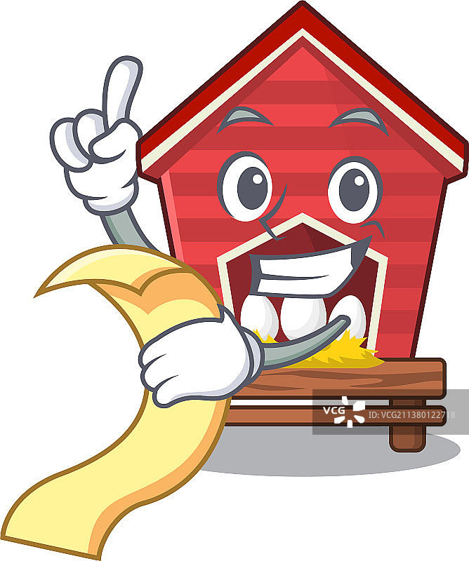 带有菜单的卡通鸡舍图片素材