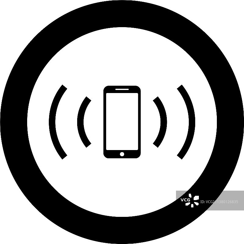 智能手机发射无线电波声波图片素材