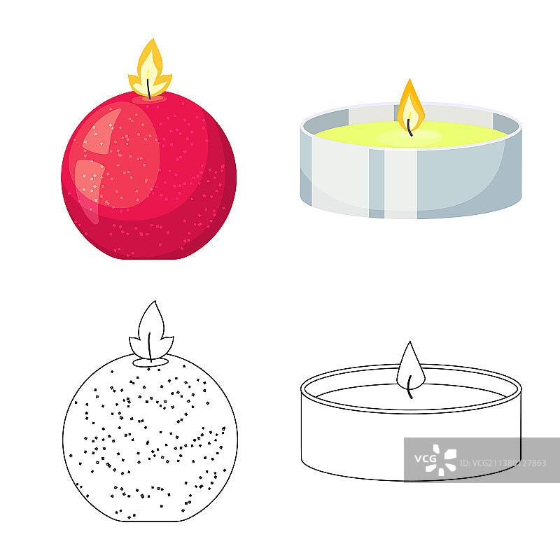 放松与火焰图标图片素材