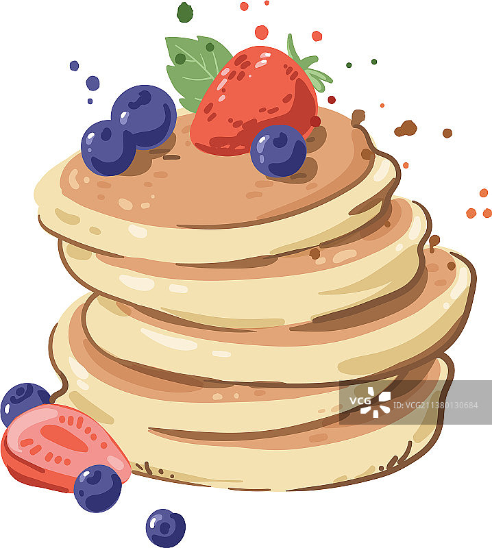 浆果煎饼图片素材