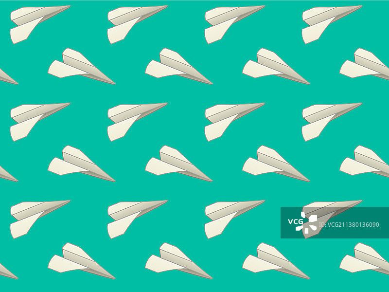 白色纸飞机的无缝图案图片素材