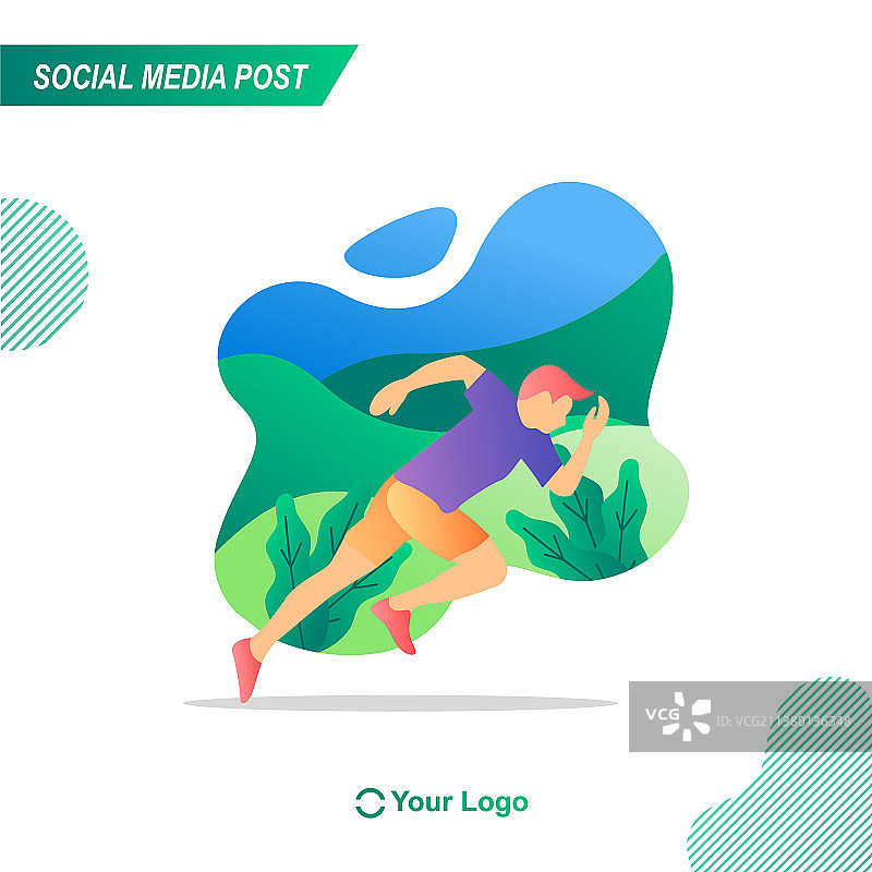 穿着运动服的跑步者图片素材