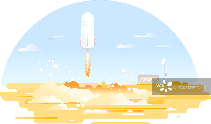 太空探索火箭发射图片素材