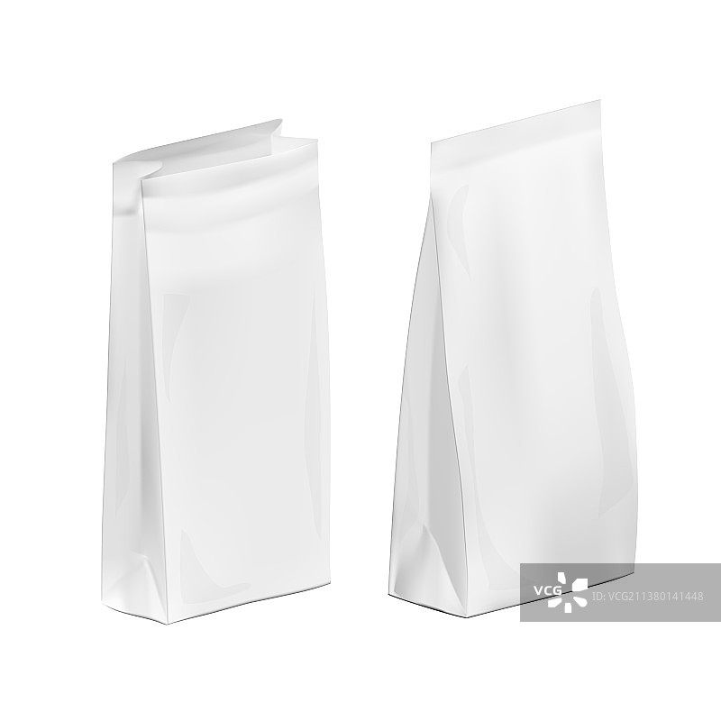 打开和关闭的白色空白塑料或纸质包装图片素材