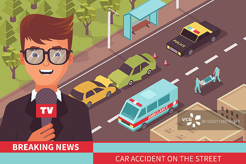 新闻报道电视组合图片素材