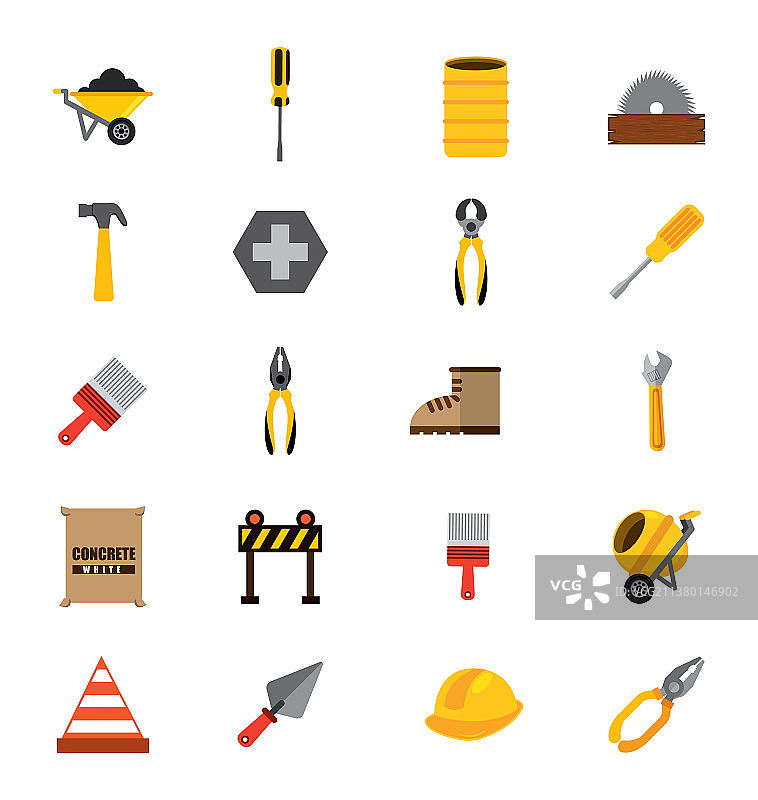 建筑工具图标合集图片素材