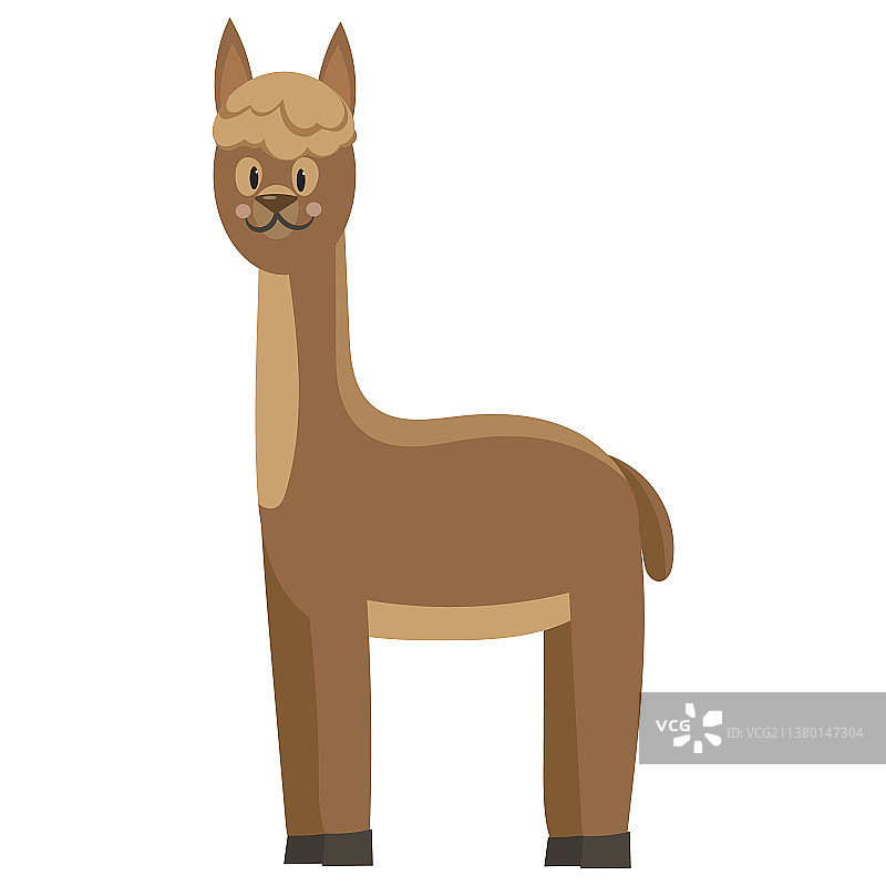 卡通羊驼图片素材