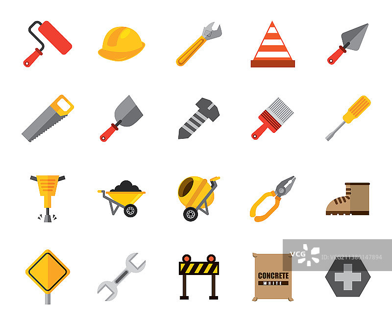建筑工具图标合集图片素材