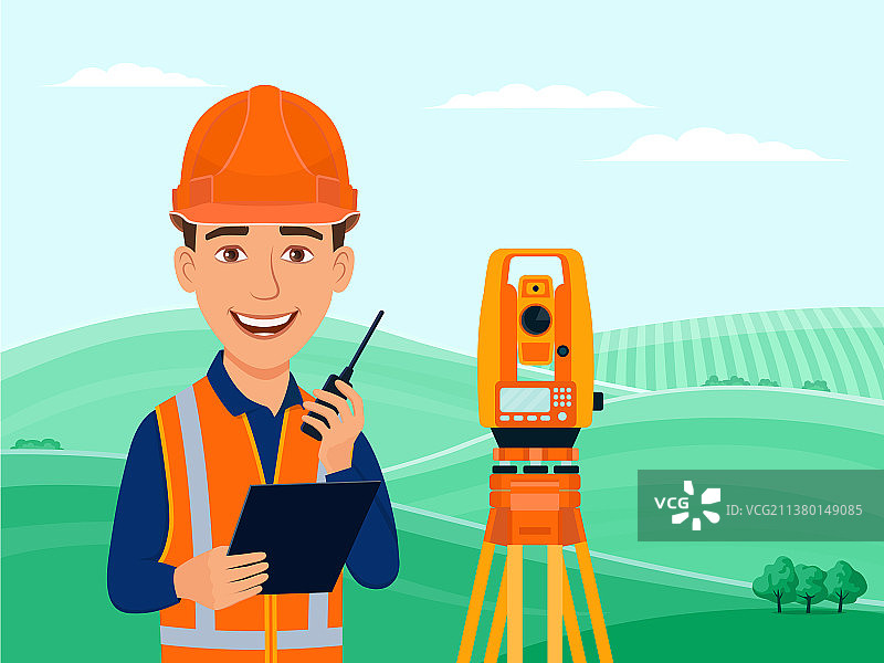 测量师地籍工程师制图员图片素材