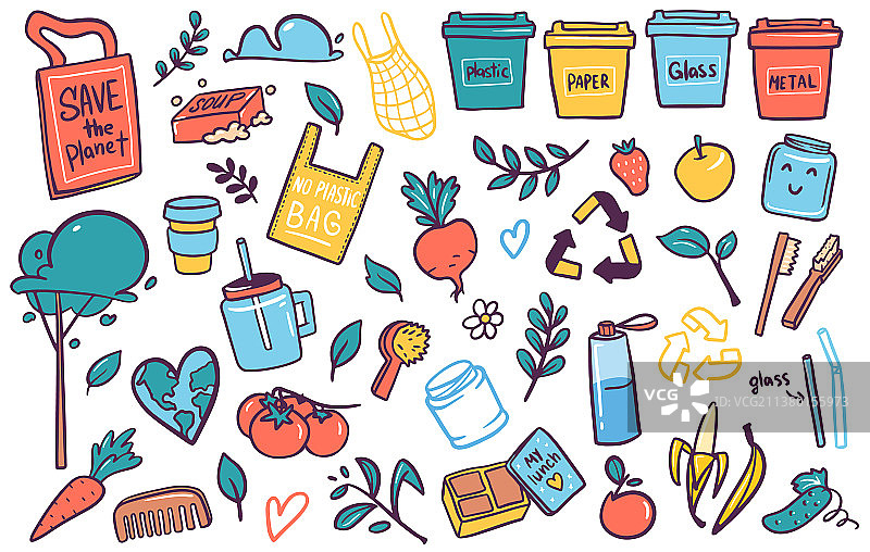 零浪费扁平圆形banner模板图片素材