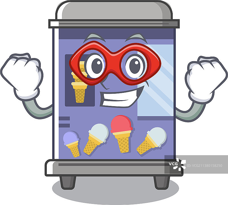 与世隔绝的超级英雄冰淇淋自动售货机图片素材