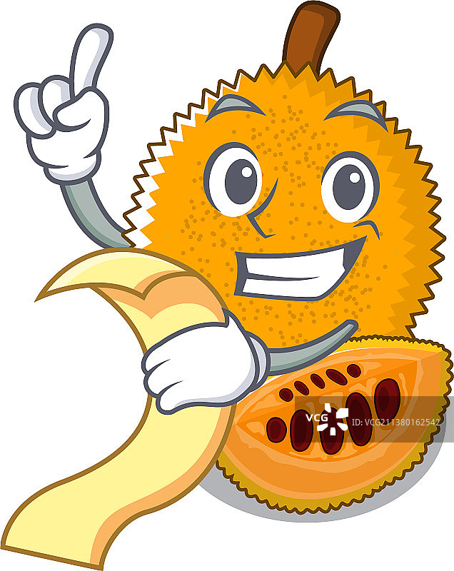 卡通木鳖果菜单图片素材