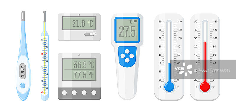 测量热量的气象温度计图片素材