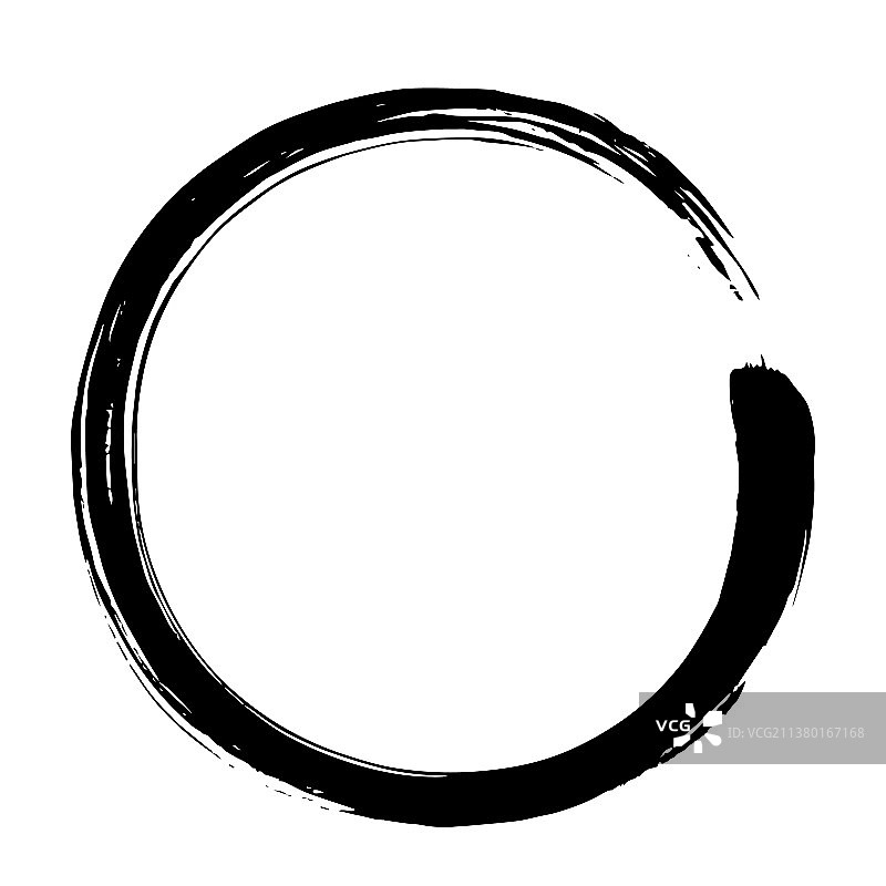 Enso禅宗水墨圈图片素材
